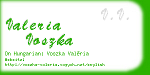 valeria voszka business card